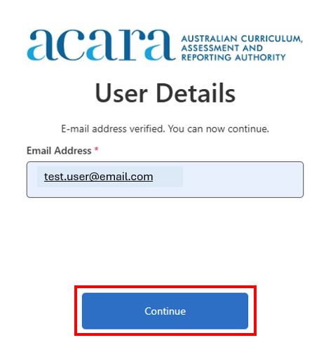 Continue verification